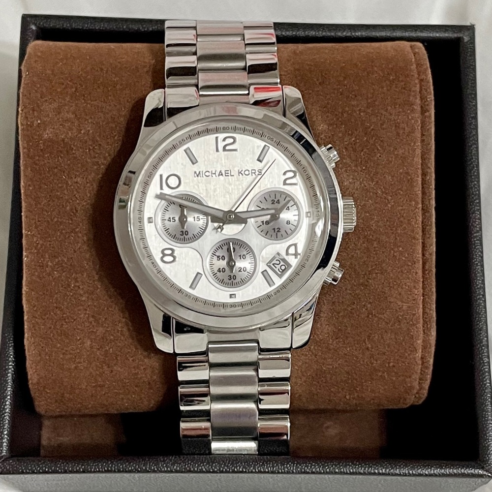 Silver Michael Kors Runway Watch